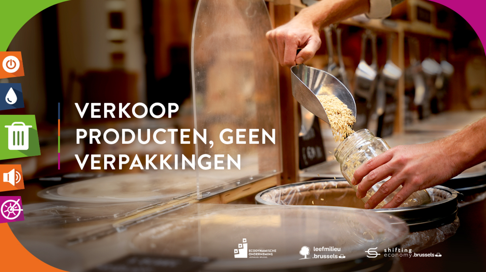 Communicatiecampagne van het Ecodyn-label voor handelszaken.