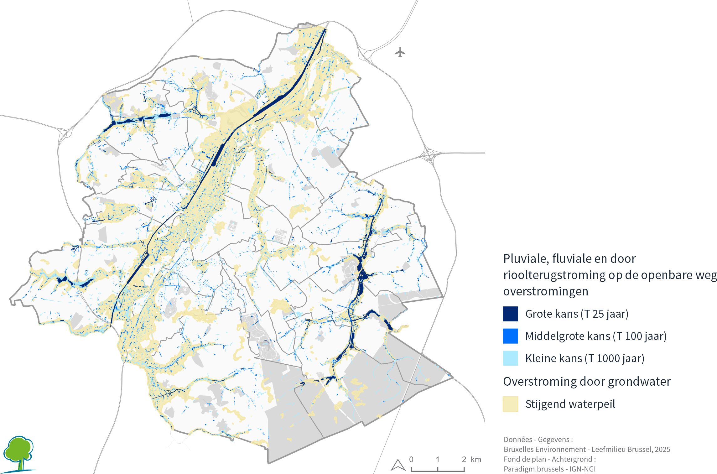 Grafiek: Overstromingsgevaarkaart