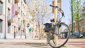 Vélo dans les rues de bruxelles